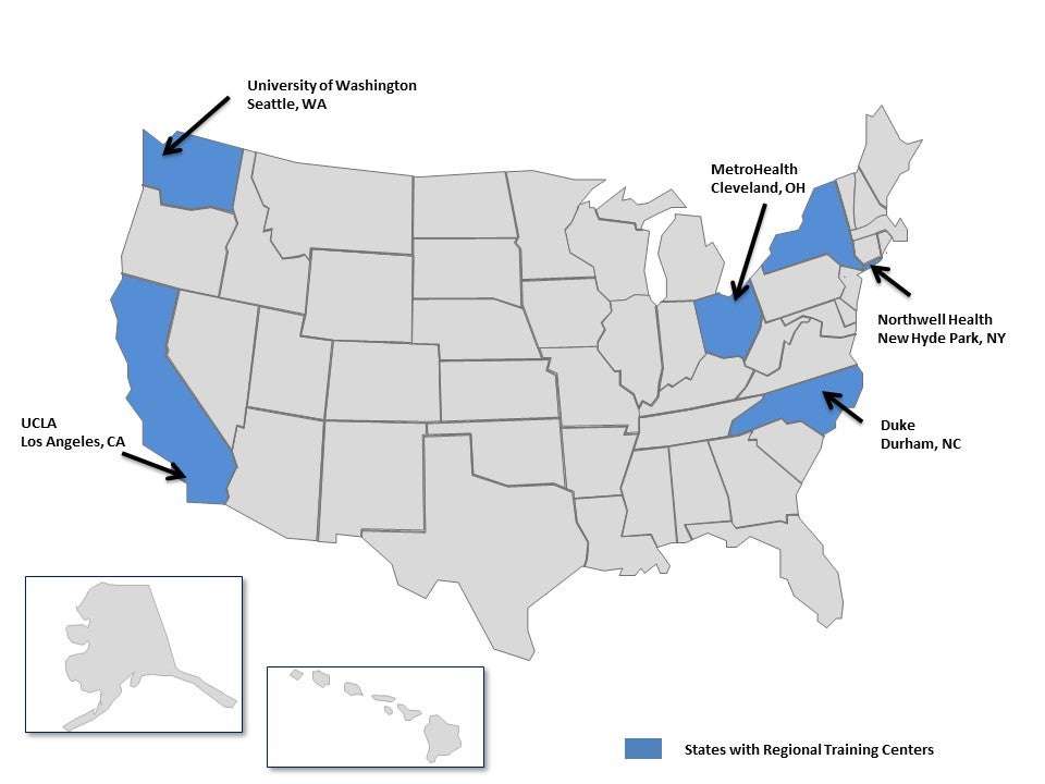 AHA Team Training Regional Training Centers Map AHA